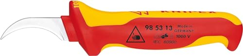 Knipex Cuchillo pelacables mango aislante en dos componentes, según norma VDE 190 mm 98 53 13