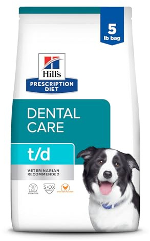 Hill's Prescription Diet t/d Dental Care Dry Dog Food, Chicken, 5 lb. Bag