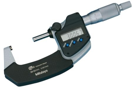 Mitutoyo 293-241-30 ABS Digital-Mikrometer MDC-50PX, 25-50 mm | 0,001 mm, Datenausgang, IP65