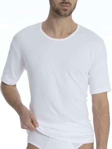 Calida Herr bomull 1:1 T-shirt i bomull undertröja i finribbad kvalitet