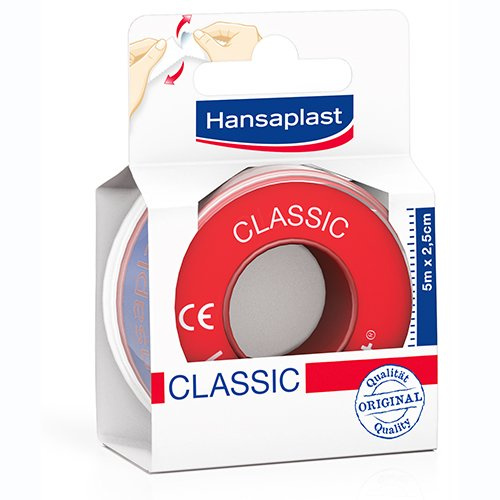 Hansaplast Fixierpflaster 5 m x 2,5 cmClassic, 10 x 1 Stück