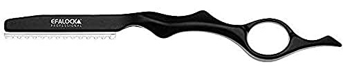 Efalock Styling Rasiermesser blau-schwarz mit Entsorgungsbox Ergonomisch geformtes Rasiermesser aus Aluminium