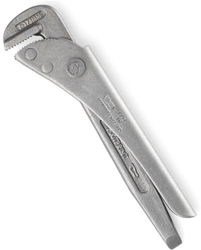 Footprint Original Adjustable Pipe Wrench - 7 Inch/178mm Heavy Duty Strong and Rigid Drop Forged High Carbon Steel Pipe Grips/Spanner. Essential Plumbing Tools. for Plumbers and Heating Engineers.