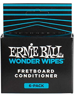 Ernie Ball P04276 Wonder Wipes Griffbrett-Conditioner, 6er-Pack