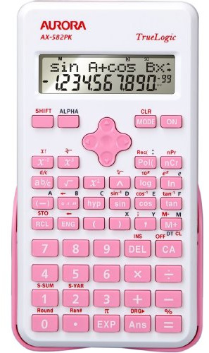Aurora AX-582PK Scientific Calculator - Pink