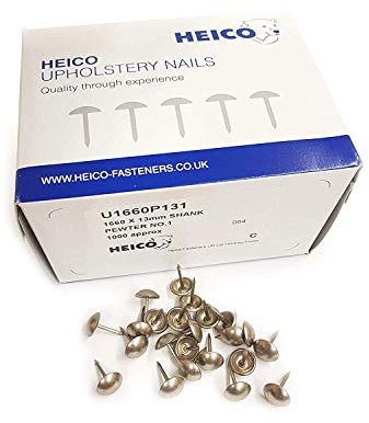 1000 Zinnnägel, matt, stumpf silberfarben, Polsternägel, Möbelnieten