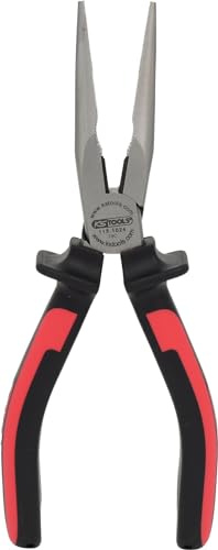 KS Tools 115.1024 Pince à bec demi-ronds KS, à poignées bi-composants L.210 mm