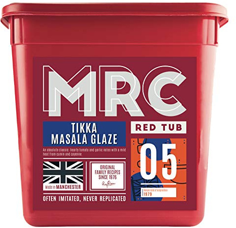 MRC Tikka Masala Glaze 2.5kg – Professional Indian Spice Chicken Seasoning for Meat & Vegetables – Mild & Aromatic Bulk Marinade – Free from MSG, Preservatives & Additives – Made in Manchester