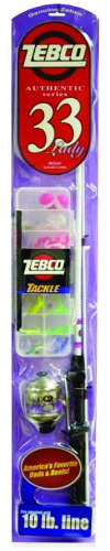 Zebco 33 Damen Spincast Angelrute und Rolle Combo