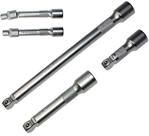Alkan Kipp-Verlängerungen 1/2 3-tlg 75/125/250 mm CV-Stahl | Kippverlängerungen mit Kippvierkantantrieb, 1/2 Antrieb, für Knarren, Ratschen, Drehmomentschlüssel & Knebel