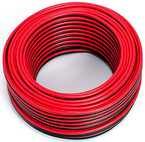 Câble d’Enceinte Audio 2 x 1,5 mm² - Rouge/Noir - 25 m - CCA - Câble Audio - Câble d’Enceinte