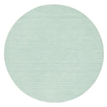 RugVista Handloom Flat Teppich, Ø 250 cm, Mint | Kelim, Rund, Mittlerer Stapel, Nur chemische Reinigung, Wohnzimmer, Esszimmer, Schlafzimmer