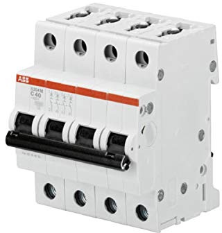 ABB S200M Miniaturüberlastschalter Typ C, Pol 4-polig 32A 125V ac, Abschaltvermögen 15 kA System Pro M Compact 440 V dc, Packung a 1 Stück