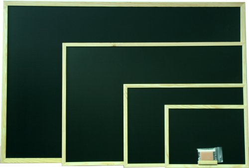 Magnet-Kreidetafel Schultafel 40x60cm schwarz mit Holzrahmen