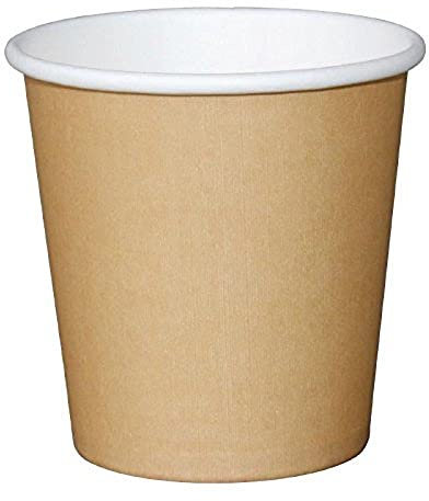 Fiesta Recyclable Espresso Paper Cups 114ml, Kraft Brown, Green, 114 ml | Polyethylene lining prevents leaks, supplied in a bulk pack of 1000 for busy commercial catering environments.