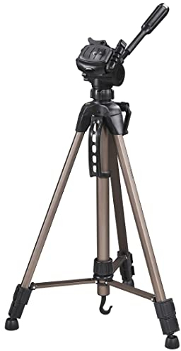 Hama Trípode Ligero con Cabezal de 3 vías, Peso 1220 g, Trípode fotográfico con Bolsa de Transporte incluida, Color Bronce/Negro, Star 61