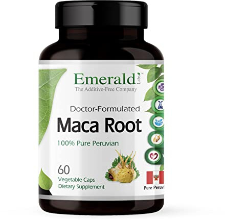 Emerald Labs Peruvian Maca Root - Organic Maca Root Supplement - Supports Hormonal Balance & Natural Energy - Vegan & Gluten-Free - 60 Vegetable Capsules (30-Day Supply)