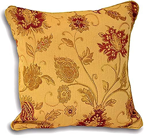 Ein Paar (2) Antik Gold Deko Kissen in einer Auswahl von zwei Größen 45 cm x 45 cm und die extra große 55 cm x 55 cm bereit für Ihrer Wahl der Inneneinrichtung. Zürich gold., beige, 55cm x 55cm 2 Covers