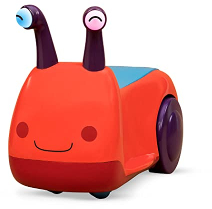 B. toys by Battat toys Rutschauto Schnecke mit Lichtern und Geräuschen Spielzeug zum Draufsitzen mit Stauraum und Rädern für Kinder ab 1 Jahr, PVC-frei Buggly Wuggly Multi