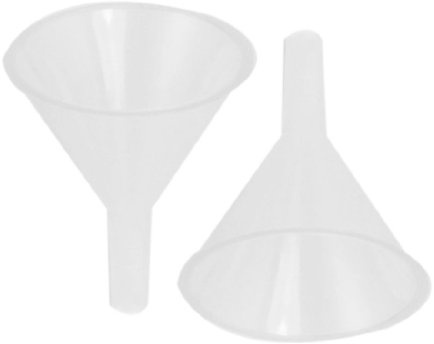 Sourcingmap, imbuto filtrante da laboratorio in plastica bianca trasparente, 2 pezzi, 60 ml, diametro bocca 65 mm