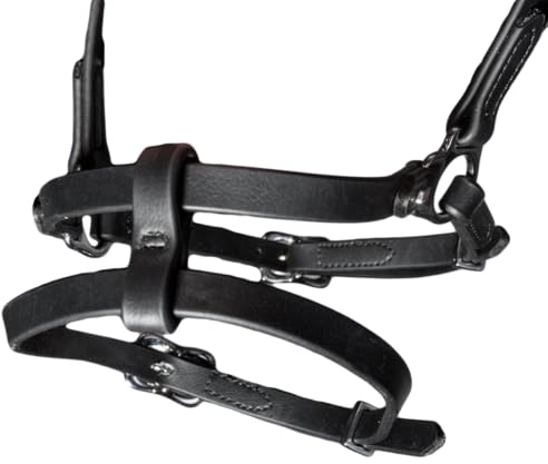 Karlslund SuperStrap englisch-kombinierte Trense, Schwarz, Chrom