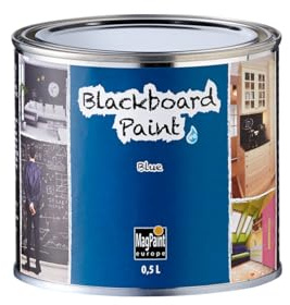 MagPaint Blackboard Paint - Blue Chalkboard Paint - Premium Water Based - Suitable for Workplaces, Kitchens, Classrooms and Children's Bedrooms - 5m² Coverage, 0.5L