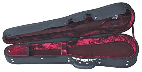 GEWA Violinformetui 4/4 Liuteria Maestro - schwarz/rot - Thermokern - Gepolsterte Schwebelagerung - Wasserabweisender Schraubbezug - Schweizer Schloss - Rucksackriemen