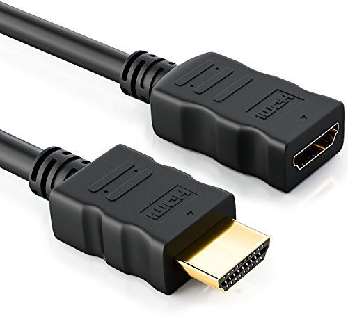 deleyCON 2m HDMI Verlängerung Kabel UHD 4K HDR 2160p ARC - Schwarz | Kompatibel zu HDMI 2.0a/b/1.4a, 3D, 1080p, High Speed mit Ethernet