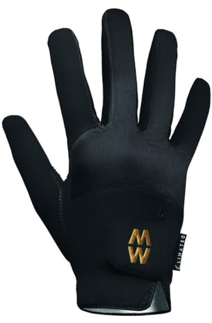 Macwet Men's & Women's 1 Pair Short Climatec Sports Gloves 8.5 Black
