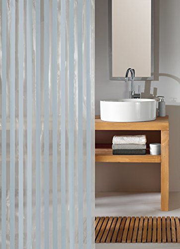 Kleine Wolke 5193124305 Duschvorhang Noa, 180 x 200 cm, Silber