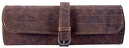 Alpenleder Werkzeug Rolltasche - AVUS (Handgefertigt) - Nachhaltiges Bio-Leder aus regionaler Landwirtschaft | Werkzeugtasche zum Aufrollen, Werkzeugmappe *Fair Produziert* (Old Havana, ohne Werkzeug)