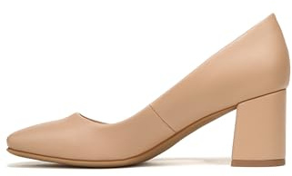 Naturalizer Womens Warner Square Toe Block Heel Pump,Crème Brulee Beige,9.5