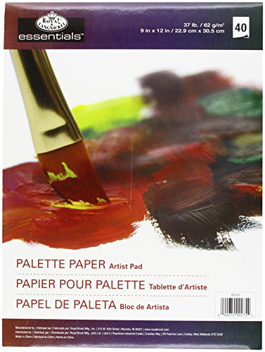 Royal Brush 270921 Paleta desechable de papel del coj-n 8,25 pulg x 11,5 pulg -40 Hojas