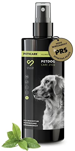 Peticare Soin du Pelage pour Chiens - Croissance du Pelage, Éclat Soyeux Durable, en Cas de Salissures, de Dessèchement, Favorise Le Poil du Chien - petDog Care 2102