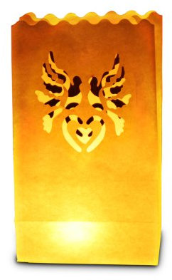 Candle Bags UK Candle Luminary Bags (Pack of 10) - Dove Design