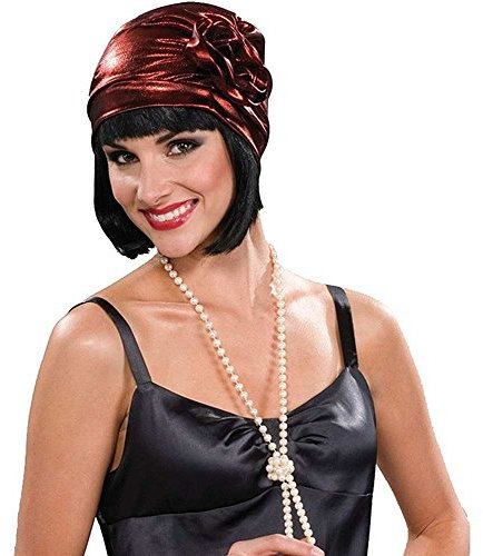 Forum Novelties 63290 Metallischer Flapper-Glockenhut, Farbe: Rot, Einheitsgröße