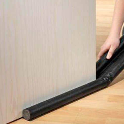 Zugluftstopper Türluftstopper schwarz 96cm zuschneidbar