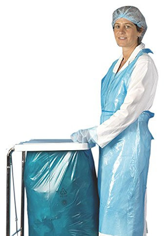 Mediware H7 0403B Einmal Schürzen, 160cm lang, Blau (100-er Pack)