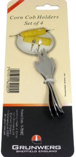 Stainless Steel - 4 x Corn on the Cob Holders by Windsor