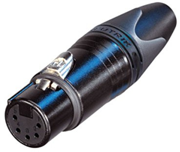 NEUTRIK - Stecker - 5-polige XLR-Buchse, schwarzes Gehäuse mit Goldkontakt