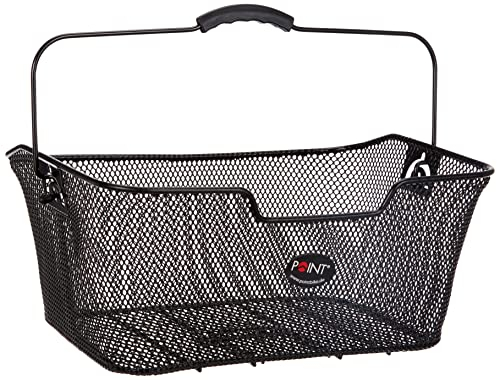 Fox Parts Hinterradkorb Ergo-Griff- abgeschrägte Seiten- Federklappenausschnitt, schwarz, 40x28x18cm, 05100400