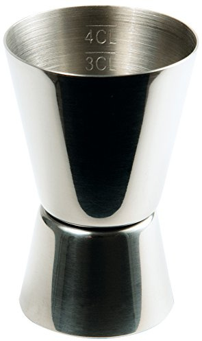 Supreminox 30973 - Vaso medidor Profesional (Jigger), Color Plata