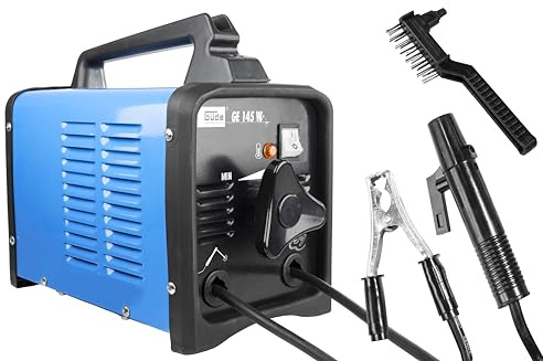 Güde Elektrodenschweissgerät GE 145 W (230 V, 4,2 kVA max. Netzleistung, 100 A max. Schweißstrom, 40-100 A Regelbereich Schweißstrom, inkl. Elektrodenhalter, Massekabel, Schlackenhammer & Drahtbürste)