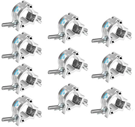 TSSS 10 Stück Mini Traversen Klemmen- für 32-35mm Traversen,Last tragen 75kg,Aluminiumlegierung Klemmen für Bühnenlicht Scheinwerfer Moving Head Beleuchtung