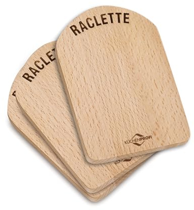 Köksprofi 1748001000 raclette brädor trä 4-pack, stål, brun