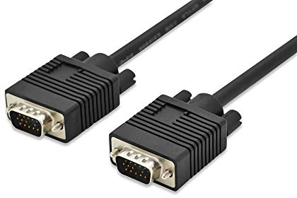 DIGITUS VGA-Kabel - HD15 St/St - 1,8m - D-Sub, 3Coax/7C, 2xFerrit, 60Hz, DDC2 - Schwarz - Kompatibel mit Monitor, TV, PC