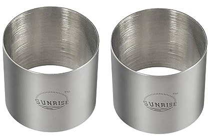 Sunrise Kitchen Supply Plating Forms Stainless Steel Ring Mold Sets 3 X 2.75 (2)