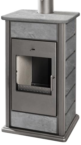 Schmitzker Alicante wasserführender Kaminofen 14,5 kW Anthrazit Speckstein