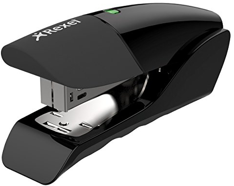 Rexel Gazelle Half Strip Stapler, 25 Sheet Capacity, Stand Up Design, Uses 24/6/ and 26/6 Staples, Metal Body, Black, 2100010