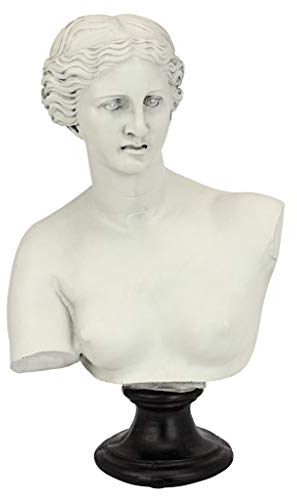 Design Toscano Venus de Milo byststaty, 30 cm, polyresin, antik sten
